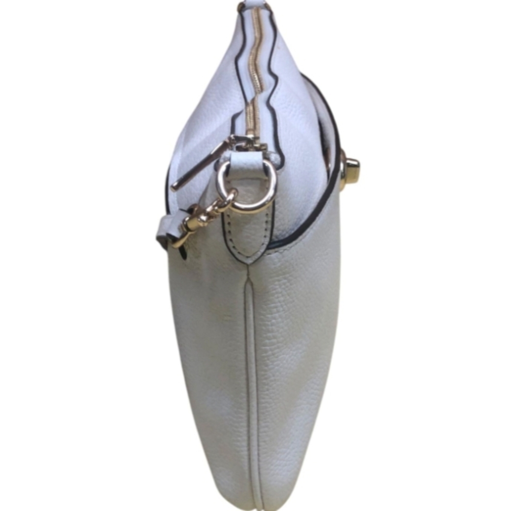 Coach Off White Polished Pebble Leather Crossbody Bag with Gold Accents - Picture 5 of 9